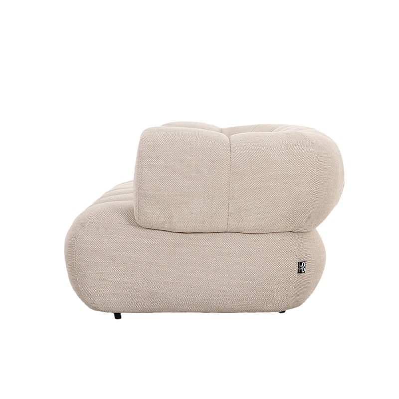 Canapé Modulaire 2,5 Places "Versato" - Tissu Beige Chic