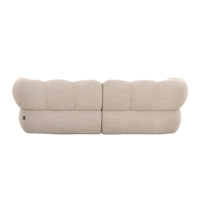 Canapé d'Angle Modulaire 2,5 Places "Modena" - Tissu Beige Chic