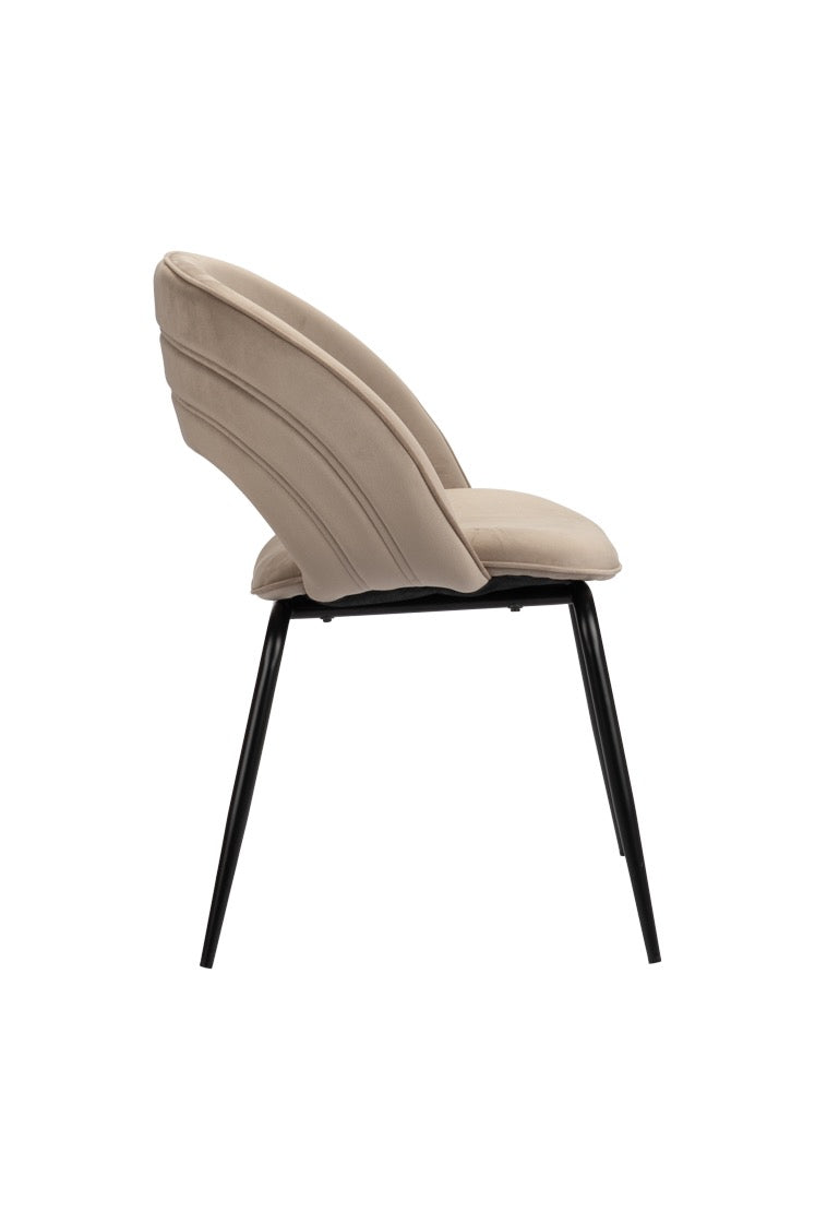 Chaise Design "PRISMA" en Tissu et Métal