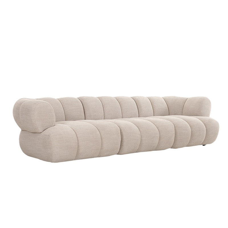 Canapé Modulaire 4 Places "Lusso" - Tissu Beige Chic