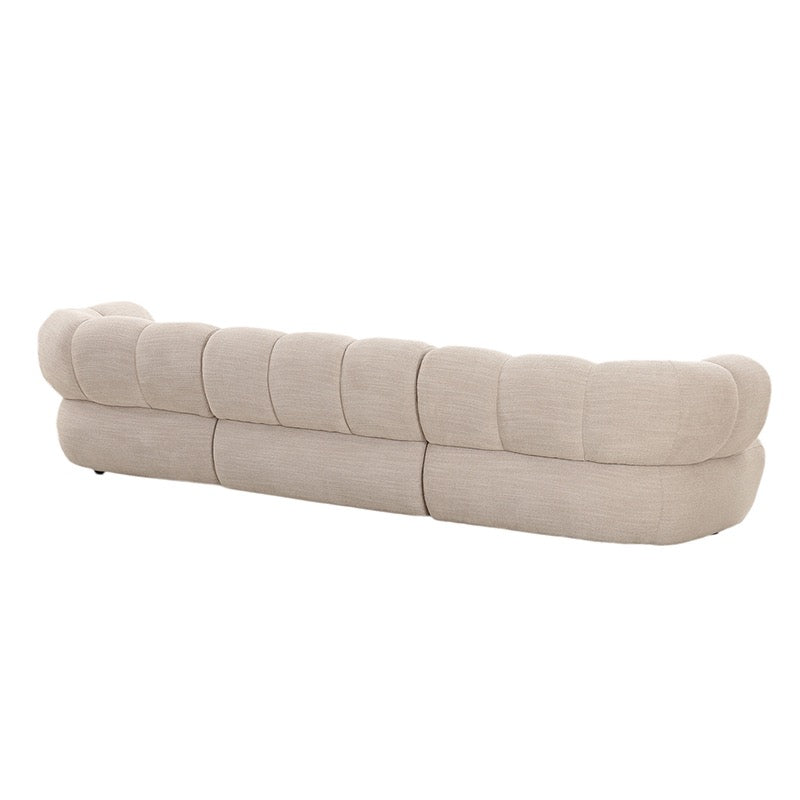 Canapé Modulaire 4 Places "Lusso" - Tissu Beige Chic