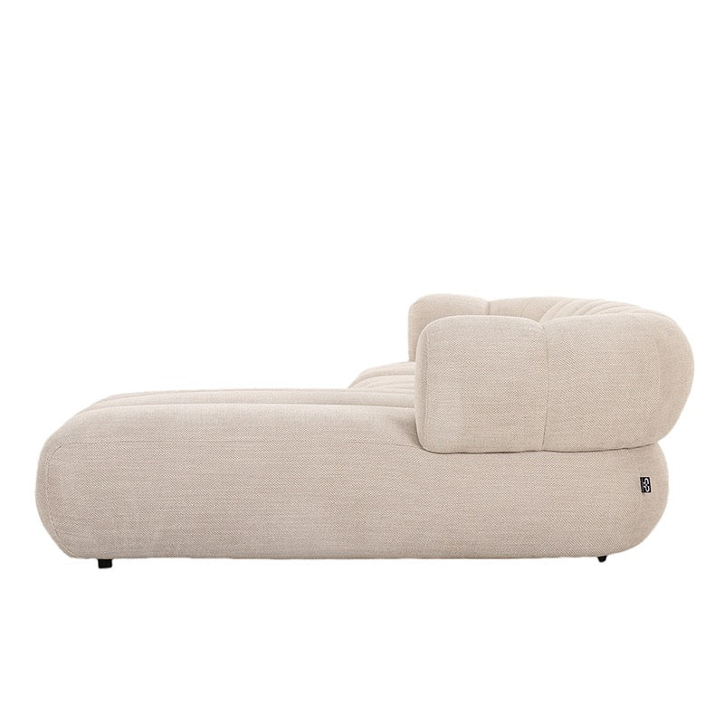 Canapé d'Angle Modulaire 4 Places "Verona" - Tissu Beige chic