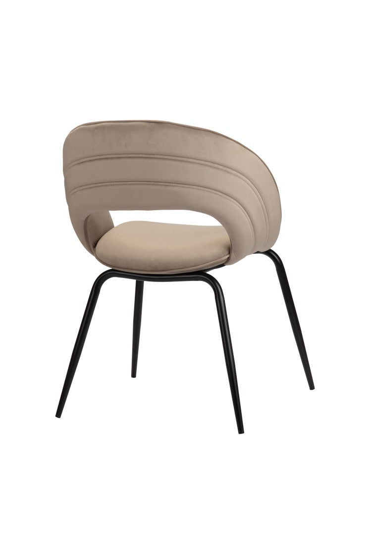 Chaise Design "PRISMA" en Tissu et Métal