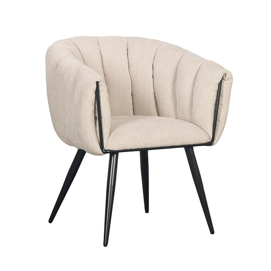 Chaise confort "OPALINE" avec Accoudoirs - Tissu Élégant