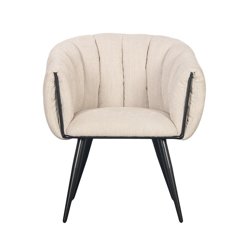 Chaise confort "OPALINE" avec Accoudoirs - Tissu Élégant