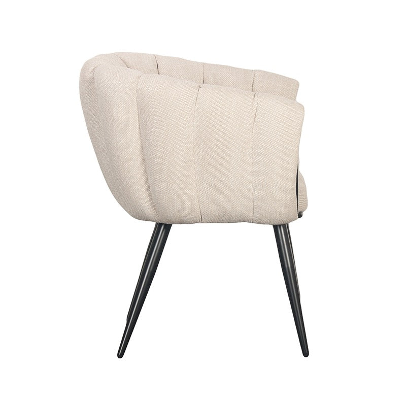 Chaise confort "OPALINE" avec Accoudoirs - Tissu Élégant