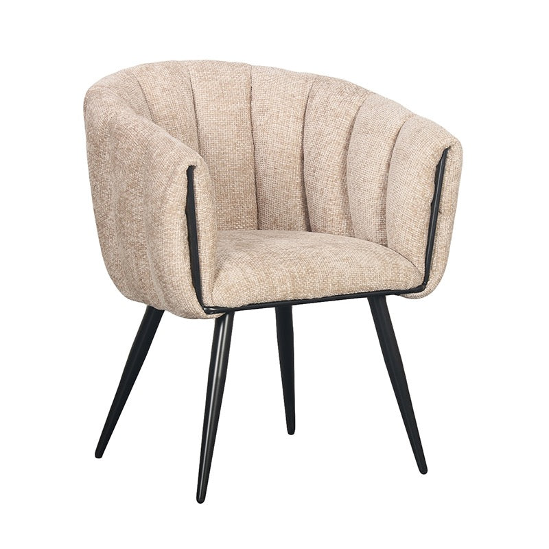 Chaise confort "OPALINE" avec Accoudoirs - Tissu Élégant