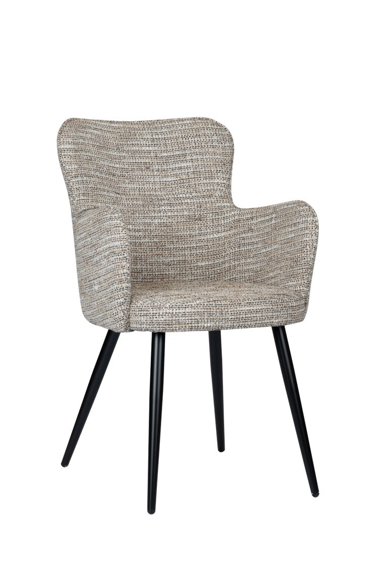 Chaise avec Accoudoirs en Tissu "AQUILA" | Meuble Ébéniste