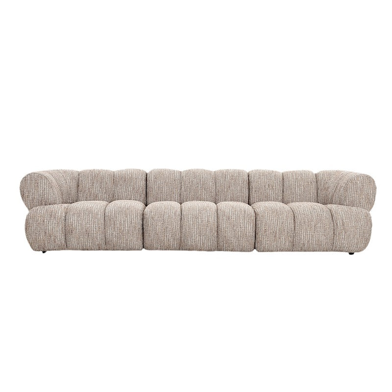 Canapé Modulaire 4 Places "Lusso" - Tissu Beige Chic