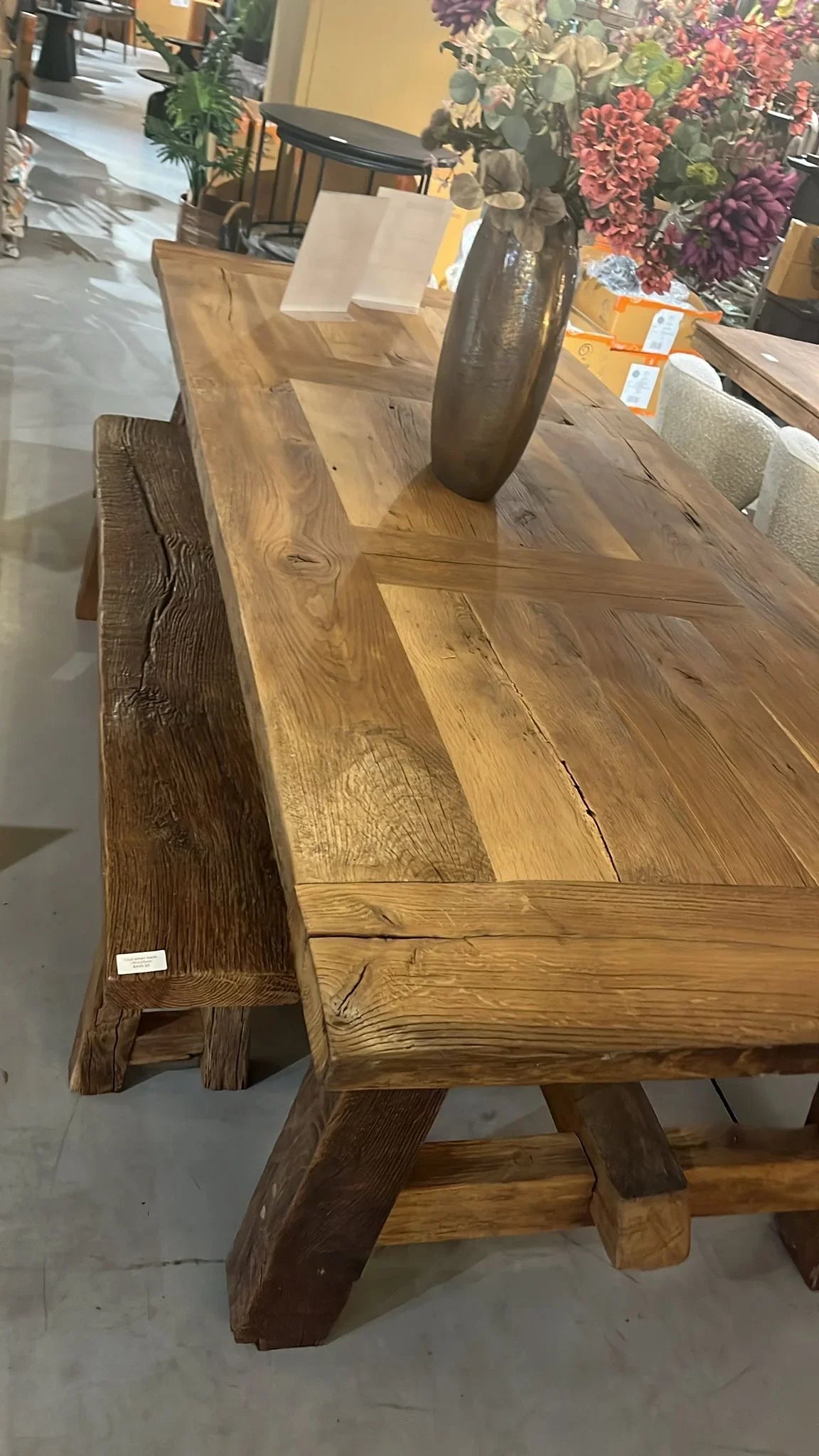 Table de Ferme en Vieux Chêne Massif sur Mesure | Meuble Ébéniste