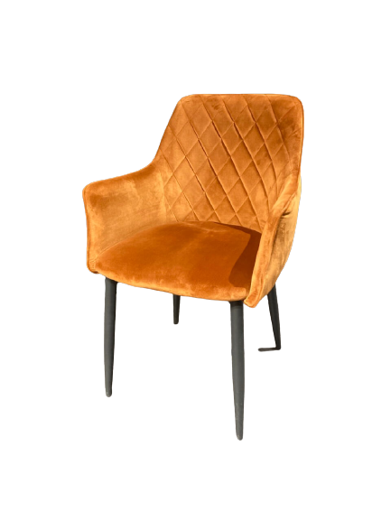 Chaise à accoudoirs en Alcantara Matelassé "ODOLO" | Meuble Ébéniste