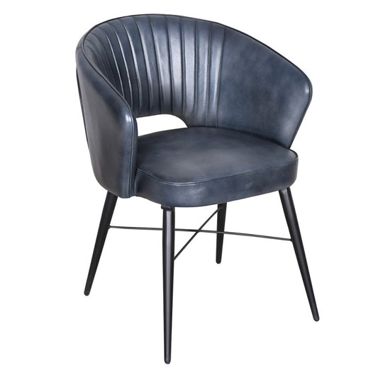 Chaise cuir et métal esprit chic - CASTELLO - meuble-ebeniste.com devient meuble-ebeniste.fr