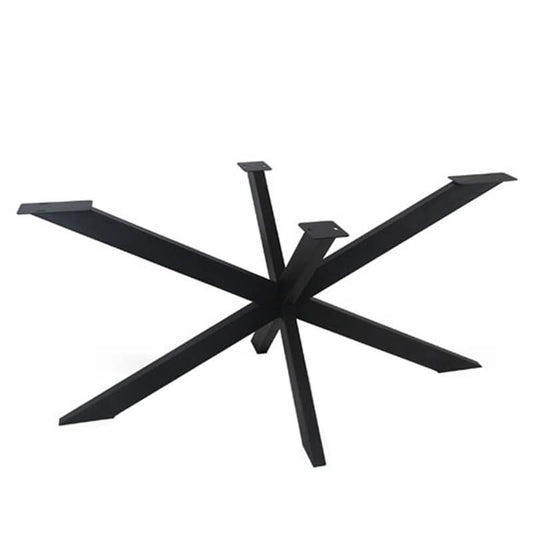 Pied de Table Central Mikado en Métal Noir Mat | Meuble Ébéniste