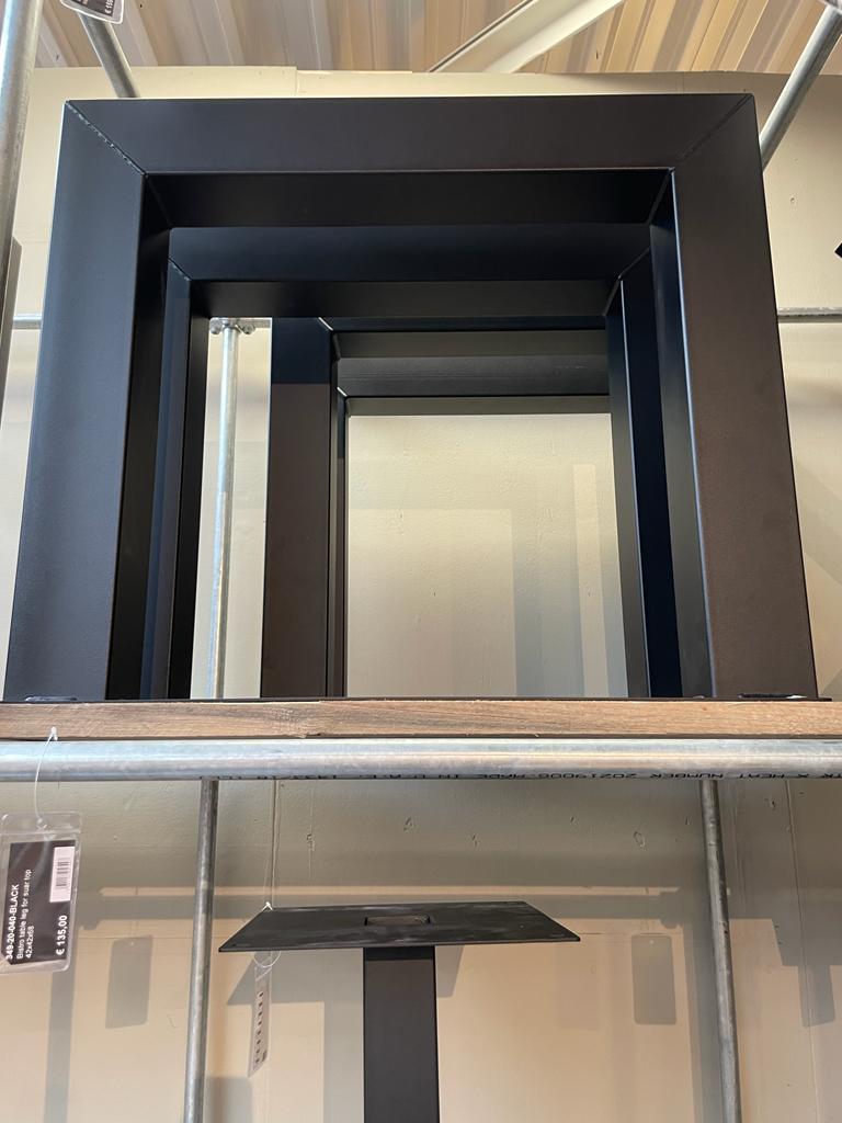 Lot de 2 Pieds de Table Forme U en Métal Noir Mat | Meuble Ébéniste