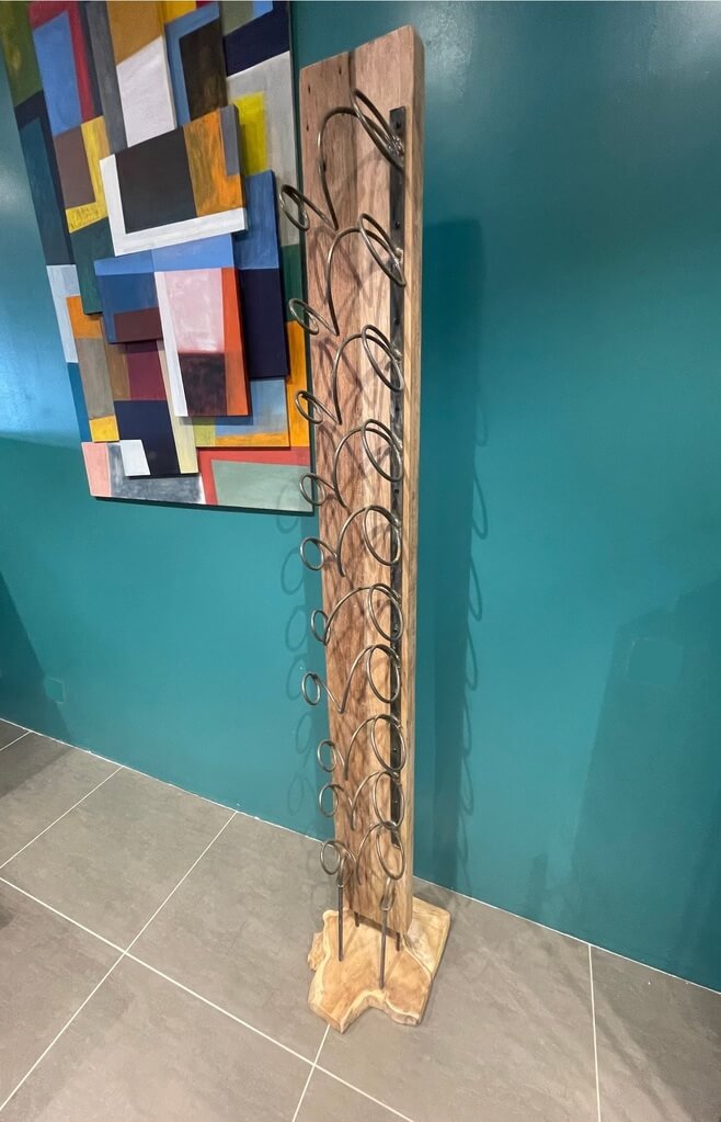 Porte-Bouteilles sur Pied en Bois Massif | Meuble Ébéniste