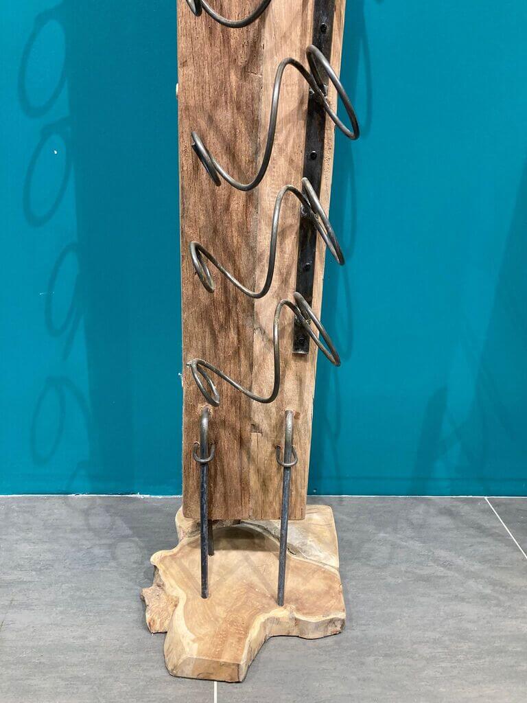 Porte-Bouteilles sur Pied en Bois Massif | Meuble Ébéniste
