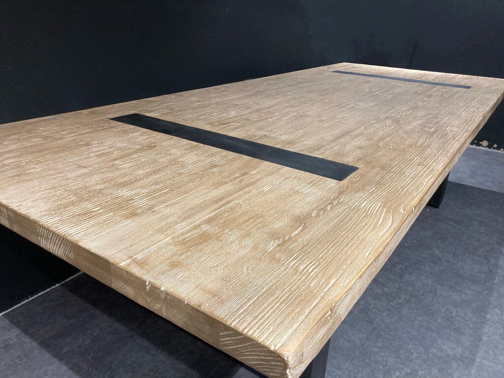 Table bois massif pieds U apparents - 240 X 100 CM