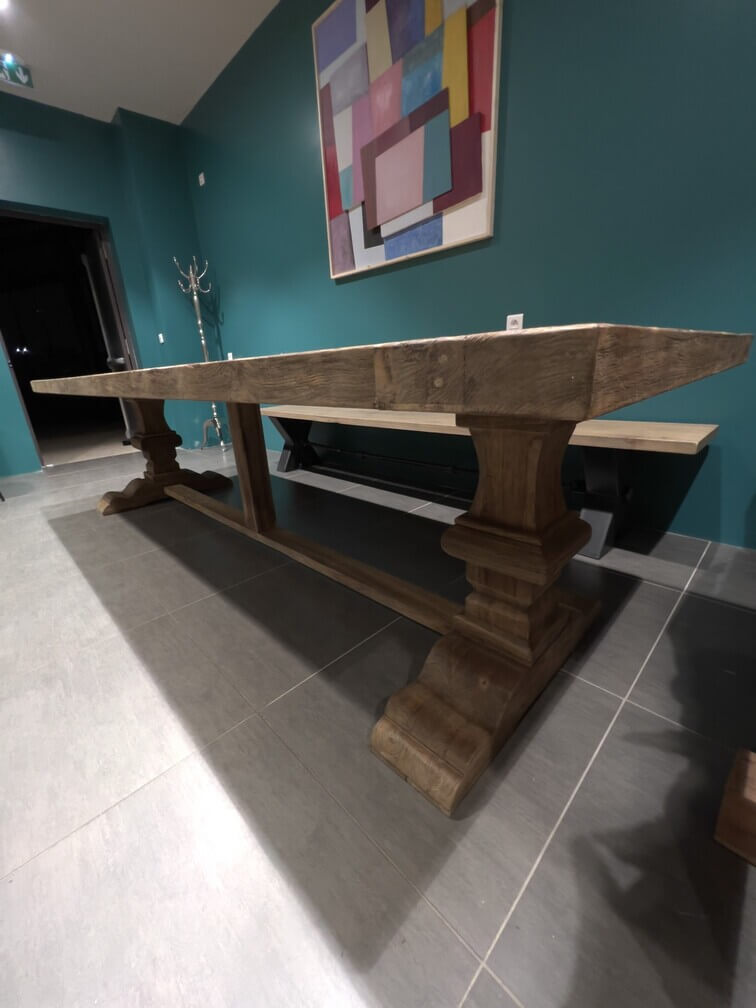 Table Monastère en Chêne Massif sur Mesure | Meuble Ébéniste