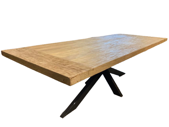 Table en Teck Massif Cérusé sur Mesure | Meuble Ébéniste