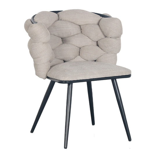 Chaise Design Italien "CIOTTOLO" en tissu tissé | Meuble Ébéniste