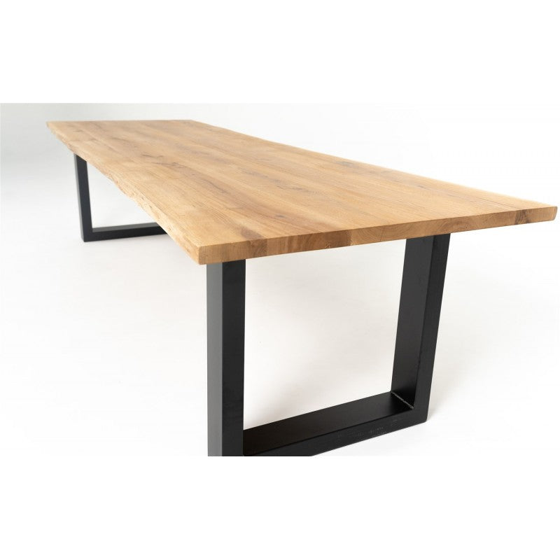 Table en Chêne Massif sur Mesure Pieds U "PONZA" | Meuble Ébéniste