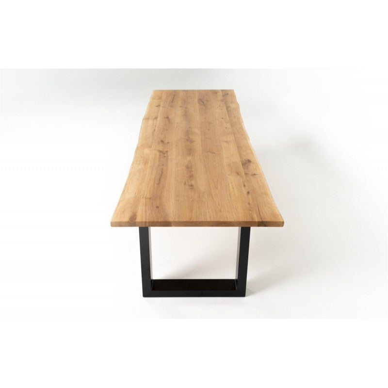 Table en Chêne Massif sur Mesure Pieds U "PONZA" | Meuble Ébéniste