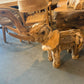 Sculpture animale artisanale en bois flotté