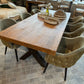 Table en Bois Massif avec Élégants Pieds en X RIETI - 300 x 110 cm - meuble-ebeniste.com devient meuble-ebeniste.fr