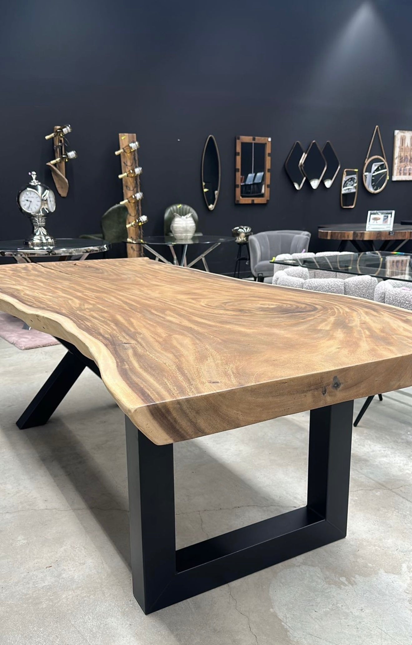 Table bois de suar massif tronc d'arbre naturel - DIMENSIONS SUR MESURE - meuble-ebeniste.com devient meuble-ebeniste.fr