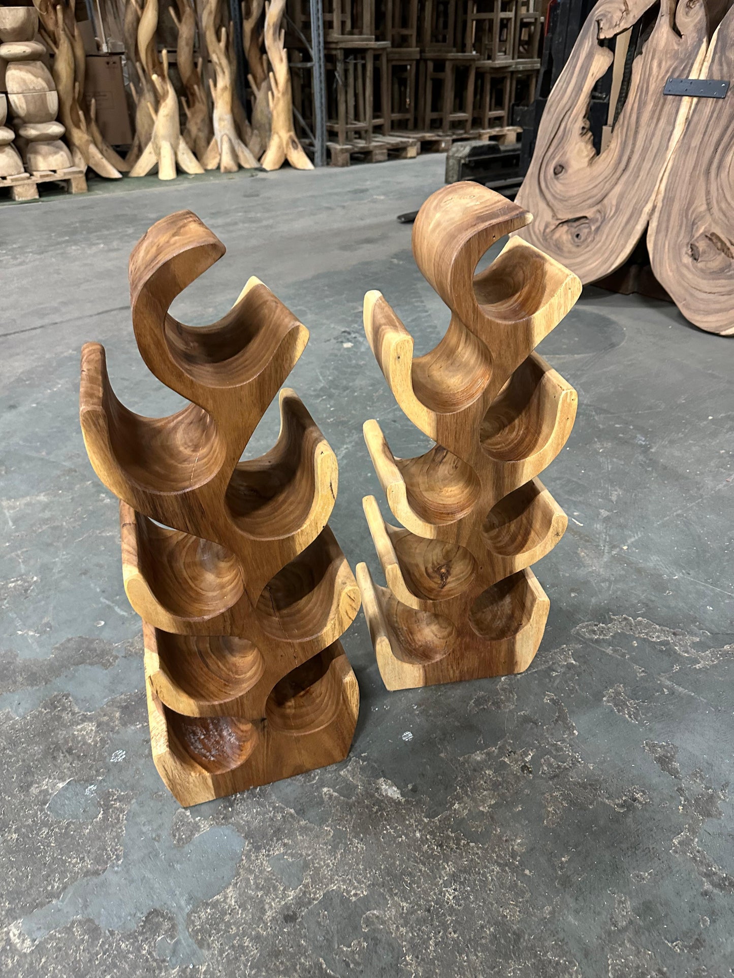 Porte-Bouteilles sur Pied Autoportant en Bois Massif