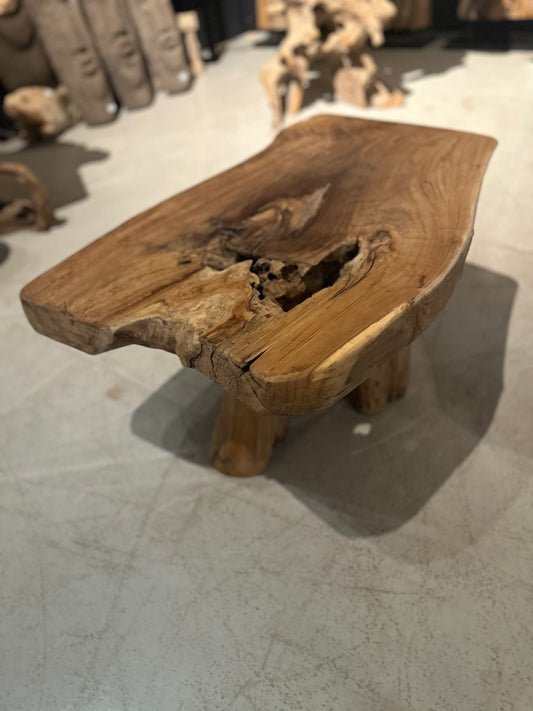 Table Basse en Souche de Bois - Pièce Authentique au Design Naturel