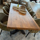 Table en Bois Massif avec Élégants Pieds en X RIETI - 300 x 110 cm - meuble-ebeniste.com devient meuble-ebeniste.fr