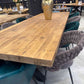 Table en Bois Massif avec Élégants Pieds en X RIETI - 300 x 110 cm