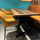 TABLE HAUTE DE BAR BISTROT EN BOIS DE MANGUIER ET FONTE - meuble-ebeniste.com devient meuble-ebeniste.fr