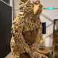 Sculpture animale artisanale en bois flotté