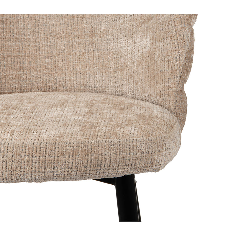 Chaise de Bar "LUXORA" avec Dossier en Tissu Tissé