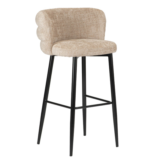 Tabouret de Bar Design VELIA en Tissu Tissé 