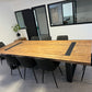 Table bois massif pieds U apparents - 240 X 100 CM