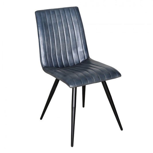 Chaise cuir métal - BLUMARE