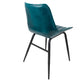 Chaise metal cuir turquoise - TURCHINO