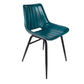 Chaise metal cuir turquoise - TURCHINO