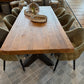 Table en Bois Massif avec Élégants Pieds en X RIETI - 300 x 110 cm - meuble-ebeniste.com devient meuble-ebeniste.fr