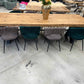 Table en Bois Massif avec Élégants Pieds en X RIETI - 300 x 110 cm