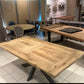 Table de ferme vieux chêne massif centenaire - DIMENSIONS ET PIETEMENT AU CHOIX