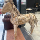 Grande Sculpture de Cheval en Teck Massif | Meuble Ébéniste