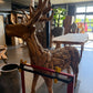 Sculpture artisanale bois massif teck - CERF - meuble-ebeniste.com devient meuble-ebeniste.fr