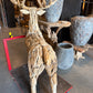 Sculpture artisanale bois massif teck - CERF - meuble-ebeniste.com devient meuble-ebeniste.fr