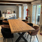 Table en Bois Massif avec Élégants Pieds en X RIETI - 300 x 110 cm