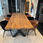Table en Bois Massif avec Élégants Pieds en X RIETI - 300 x 110 cm
