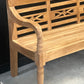 Banc de Gare Vintage "HALTE" en Bois Massif pour Extérieur